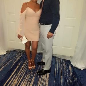 Blush colored cocktail dress by BCBG. Size 10